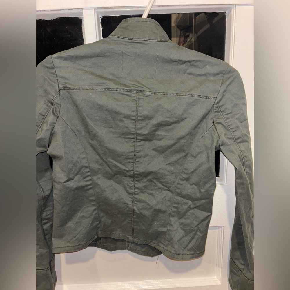 American Rag Cie Olive Jean Button Up Jacket - XXS - Picture 13 of 16